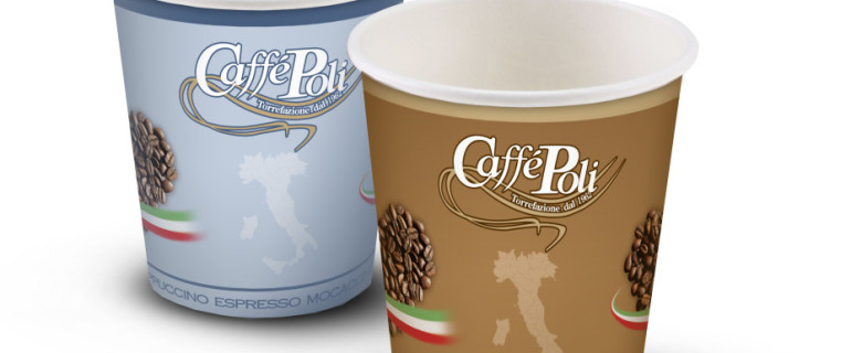 Изготовление бумажных стаканчиков для итальянской марки кофе Caffe Poli