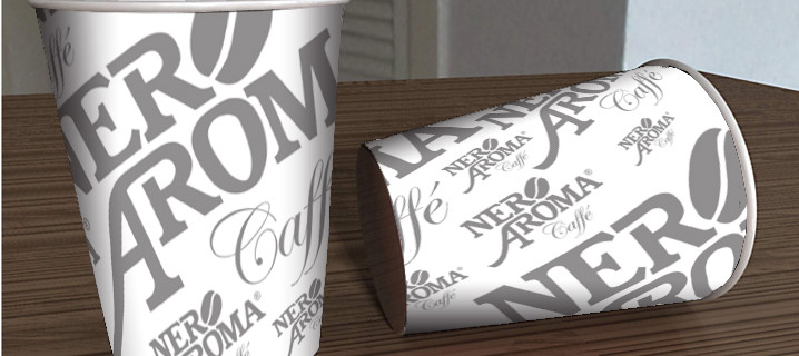 Изготовление бумажных стаканчиков для торговой марки кофе Nero Aroma